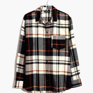 Madewell Oversized Ex-Boyfriend Shirt S Plaid